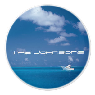 Yachting into the Blue Ceramic Knob