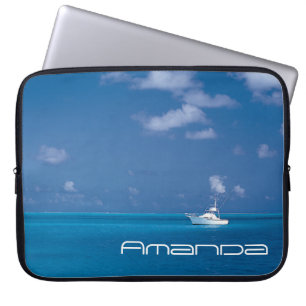 Yachting into the Blue Laptop Sleeve