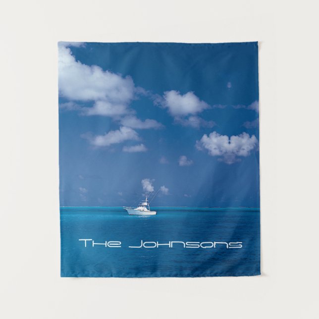 Yachting into the Blue Tapestry (Front)