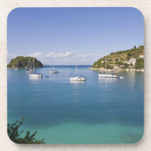 Yachts at anchor, Lakka, Paxos, Greece Coaster