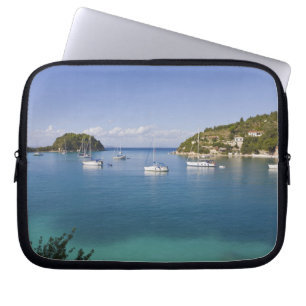 Yachts at anchor, Lakka, Paxos, Greece Laptop Sleeve