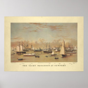 Yachts at Newport Poster