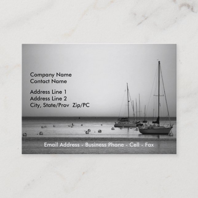 Yachts II business card template (Front)