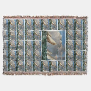 Yachts Rounding the Mark Throw Blanket