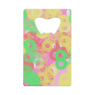 yaei abstract art 888888 credit card bottle opener