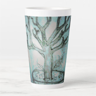 yaei dead bonsai tree drawing art latte mug