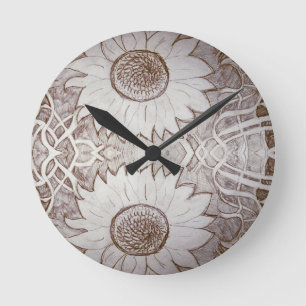 yaei sunflower at home round clock