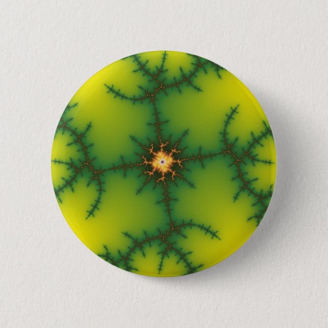 Yag Beam Fractal Art 2 Inch Round Button (Front)