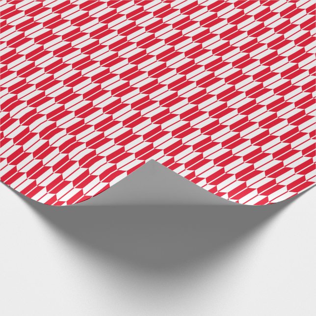 Yagasuri japan traditional pattern red wrapping paper (Corner)