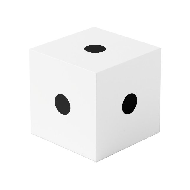 Yahtzee - Dice game die number 1 all 5 sides Cube (Back Angled)