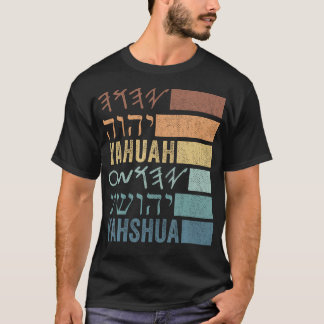 Yahuah Yahshua Noms Dans Le T-shirt Hébreu Paléo