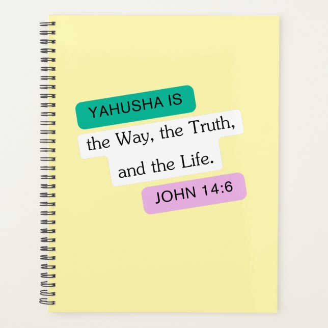 Yahusha is The Way Graphic Design Planner (Front)