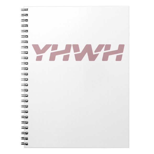 Yahweh Dusty Pink Spiral Notebook (Front)