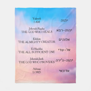 Yahweh fleece blanket