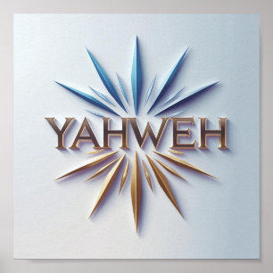 Yahweh Poster Print Ai Christian Matte Wall Art