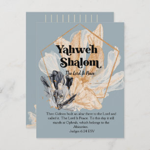 Yahweh Shalom   Names of God Devotional Scripture  Postcard
