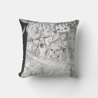 yaie monster manga anime drawing art throw pillow