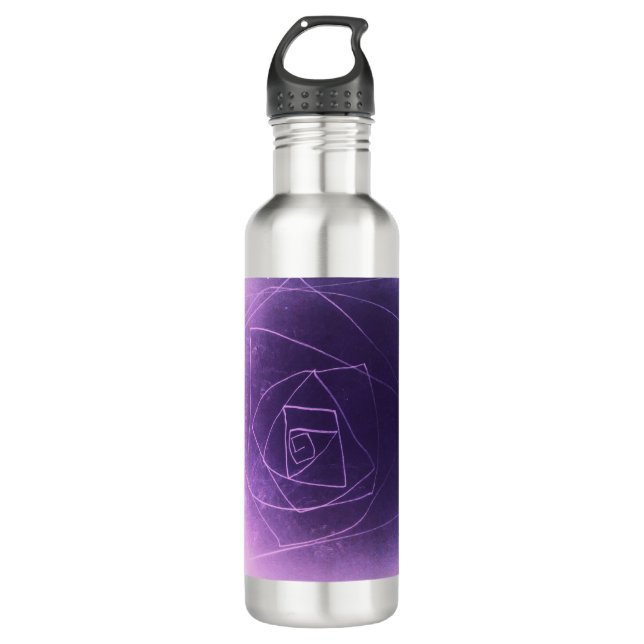 Yaie purple abstract art spiritual colour 710 ml water bottle (Front)