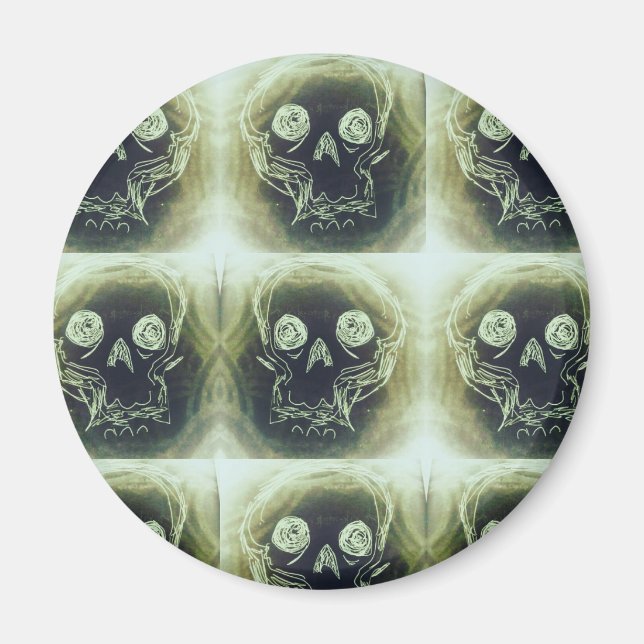 yaie Skull 666 keychain Magnet (Front)