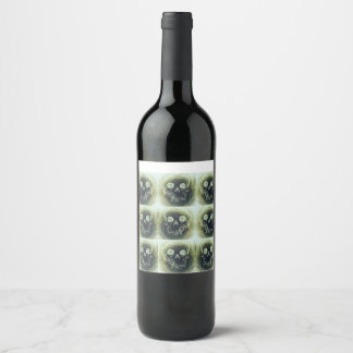 yaie Skull 666 keychain Wine Label