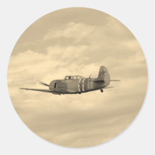 Yak 11 In Flight Classic Round Sticker