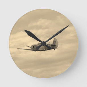 Yak 11 In Flight Round Clock