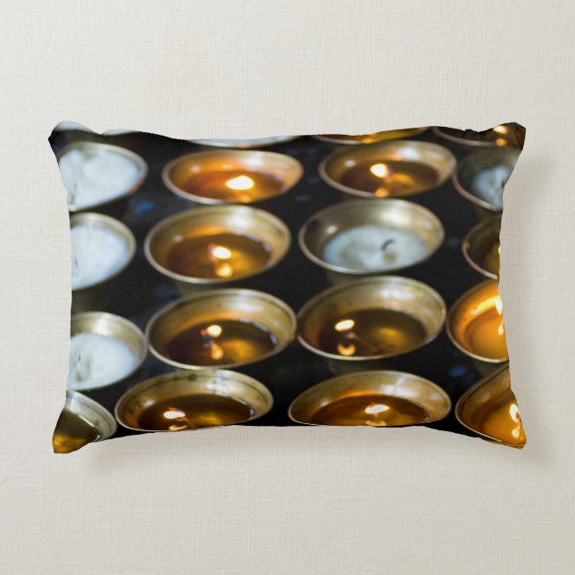 Yak Butter Candles Accent Pillow (Front)