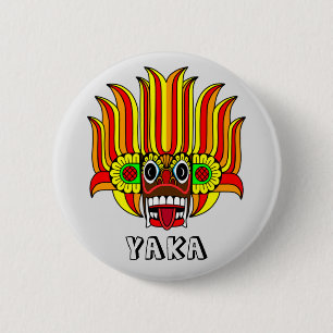 Yaka (Sri Lanka devil) design  2 Inch Round Button