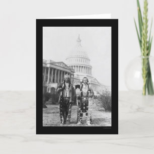 Yakama Indian Chiefs in front of the Capitol 1927 Card