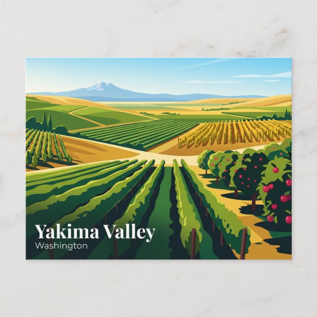 Yakima Valley USA Postcard (Front)
