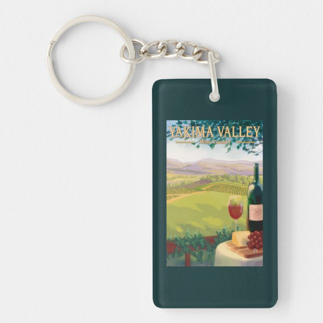 Yakima Valley, WashingtonWine Country Keychain (Front)