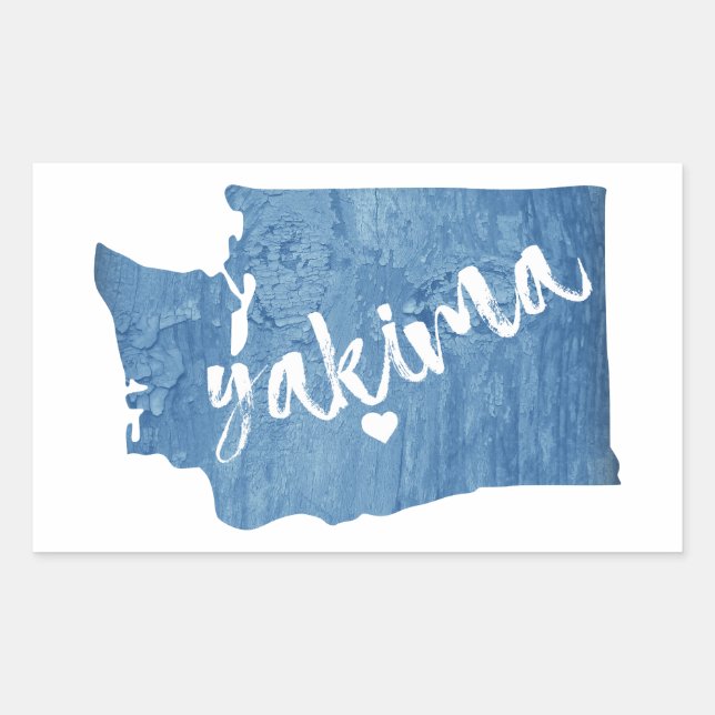 Yakima Washington Wood Grain Sticker (Front)