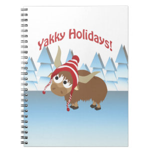 Yakky Holidays! Winter Scene Notebook