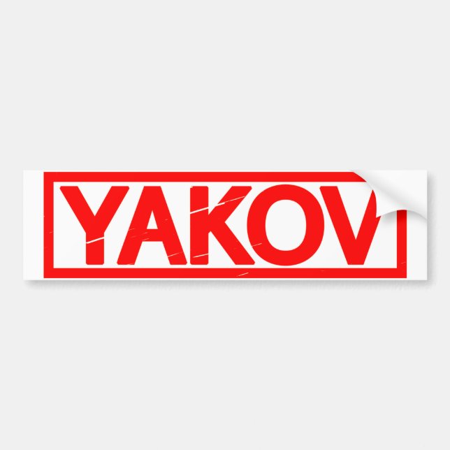 Yakov Stamp Bumper Sticker (Front)