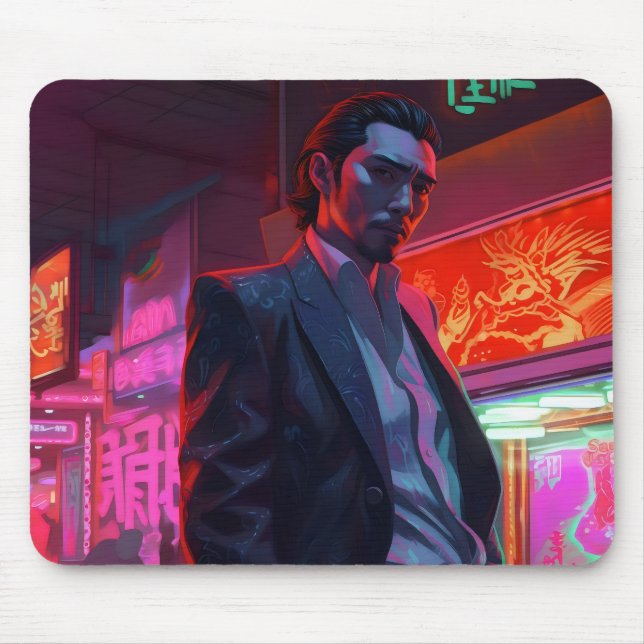 Yakuza Neon City  Mouse Pad (Front)