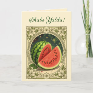 Yalda Watermelon Chelle Night Winter Solstice Card