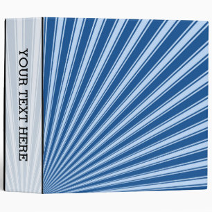 Yale Blue Colour Stripe Funky Pattern Binder