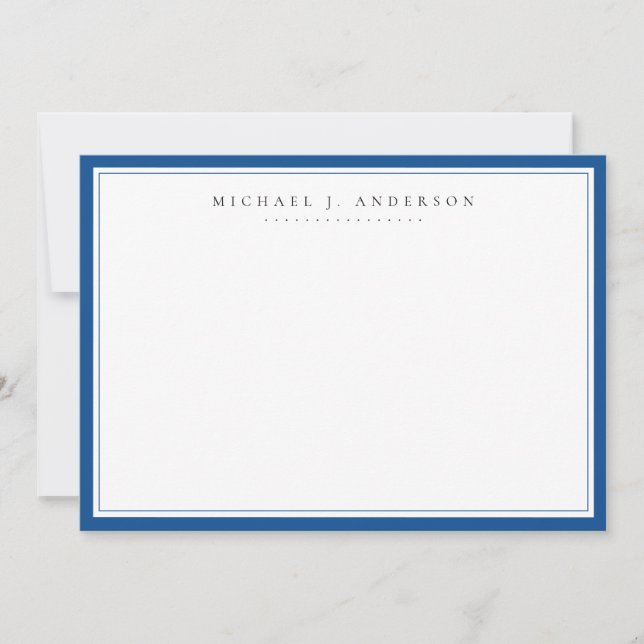 Yale Blue Professional Correspondence  Card (Front)