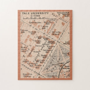 Yale University Map 11x14 Jigsaw Puzzle