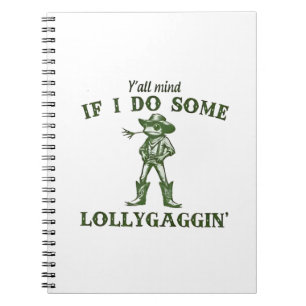 Y'all Mind If I Do Some Lollygang Retro Boho Frog  Notebook