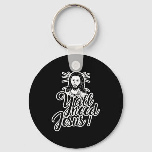 Yall Need Jesus Christmas Keychain