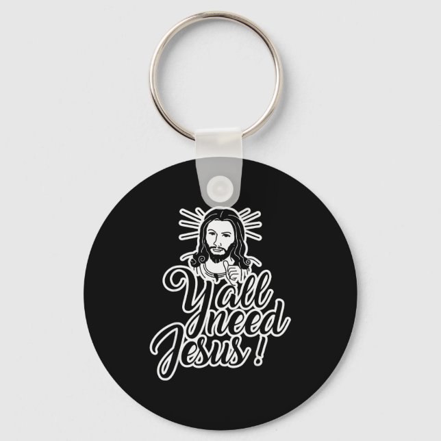 Yall Need Jesus Christmas  Keychain (Front)