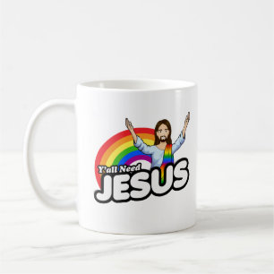Yall need Jesus - Rainbow Jesus Coffee Mug