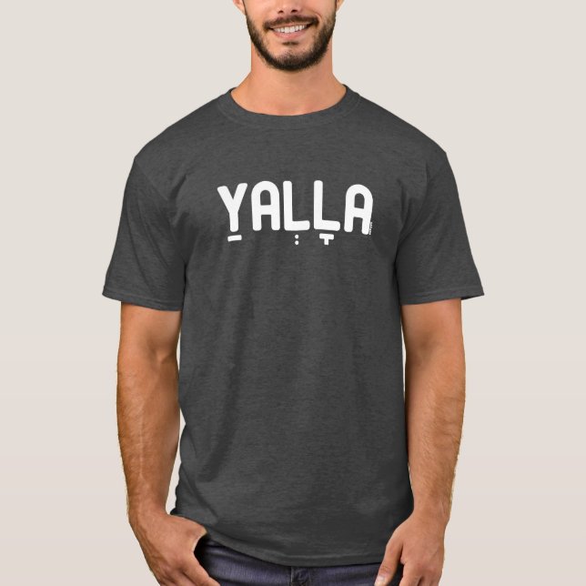 YALLA Funny Hebrew Slang Cool T-Shirt (Front)
