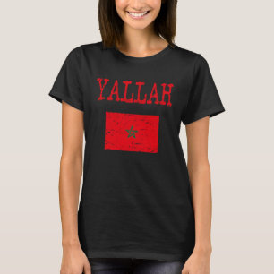 Yallah Arabic Moroccan flag T-Shirt