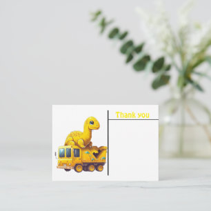 Yallow dinosaures Carte de notes pour enfants