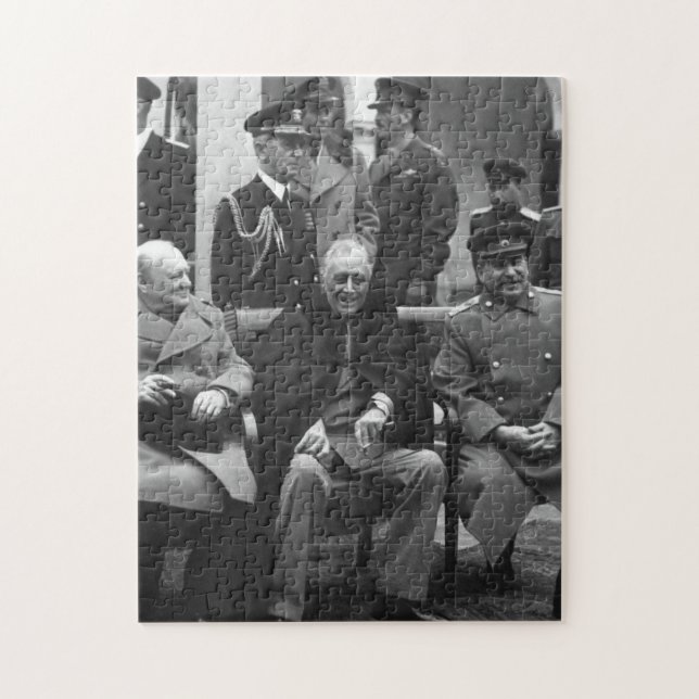 Yalta Conference Roosevelt Stalin Churchill 1945 Jigsaw Puzzle (Vertical)