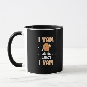 Yam What I Yam Funny Potato Pun Thanksgiving Mug