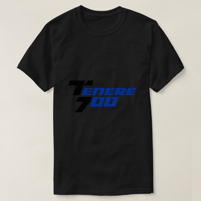 Yamaha Tenere 700 Logo Black-Blue Classic T-Shirt (Design Front)