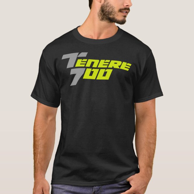 Yamaha Tenere 700 Logo Gray-Yellow Classic T-Shirt (Front)